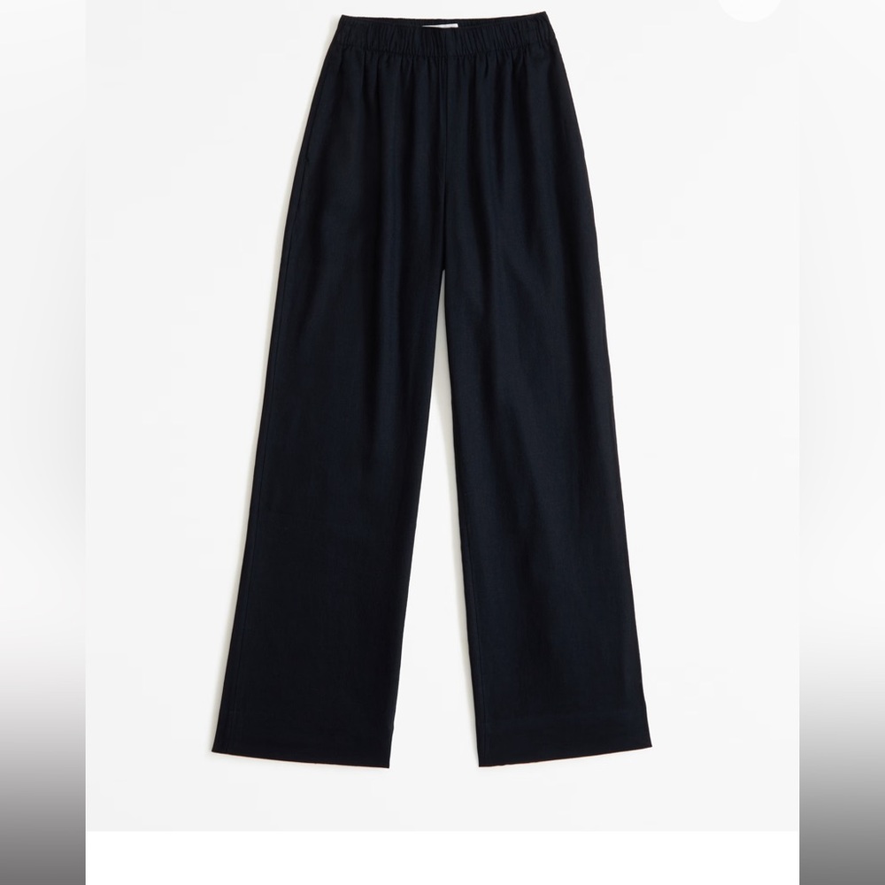 Abercrombie Linen-Blend Pull-On Pant - Black - Picture 3 of 7